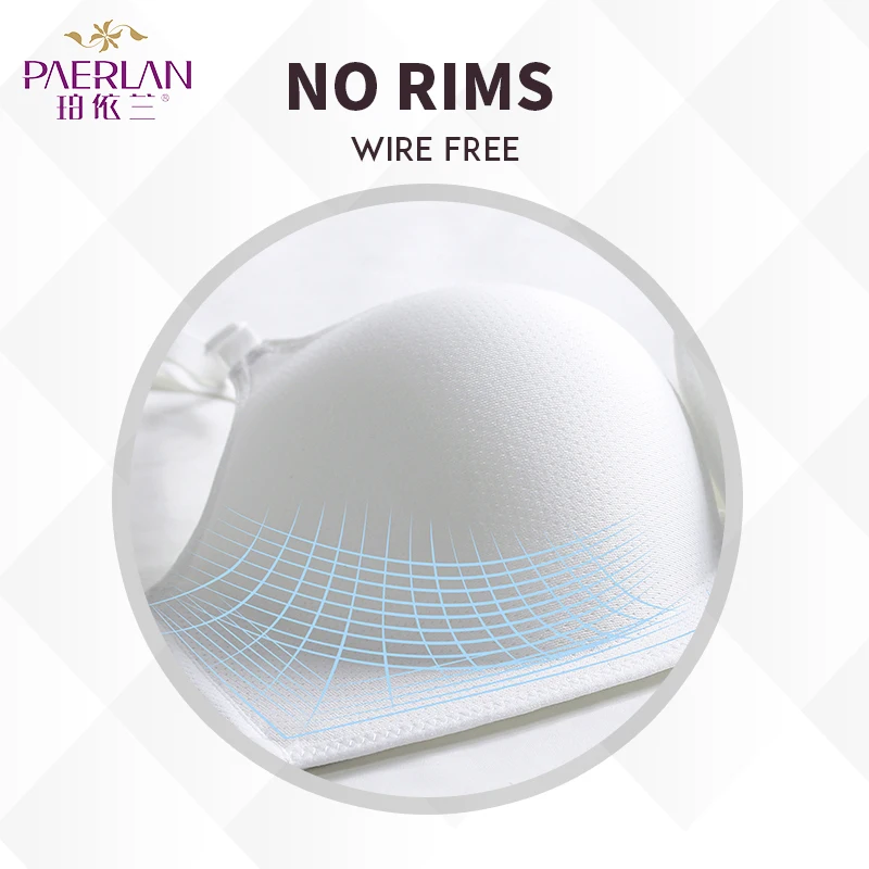 Бесшовный Бюстгальтер PAERLAN без стальных косточек хлопковый белый бюстгальтер