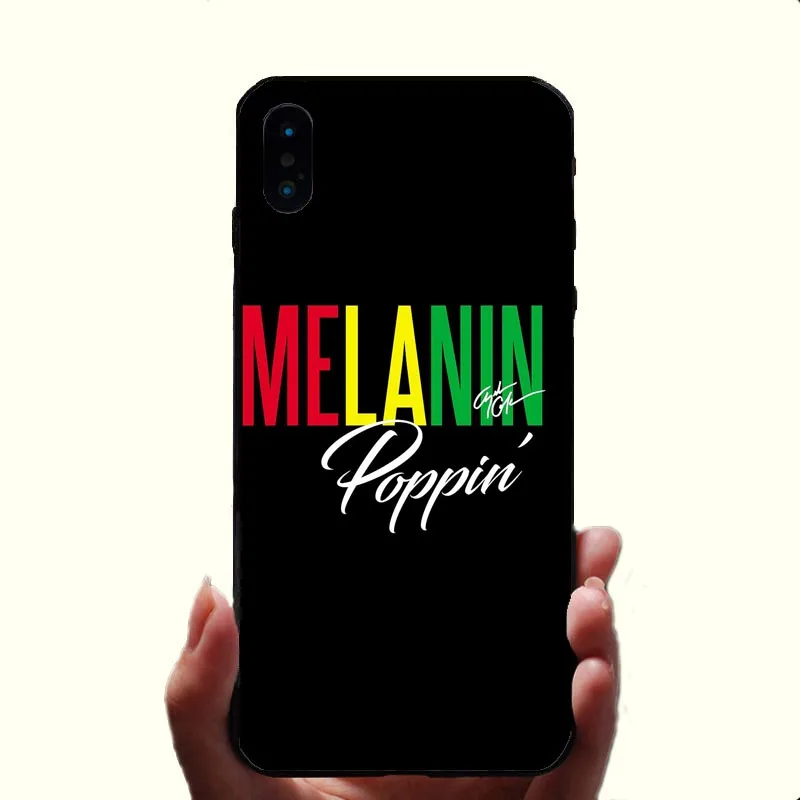 Мягкий силиконовый чехол для телефона iPhone XS MAX XR 8 8Plus 7 6 6S Plus 5 5S SE 2bunz Melanin Poppin Aba