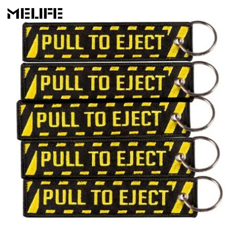 

5 PCS/LOT Souvenirs Keyring ,Pull To Eject Aviation Gift Keychain Team Sports Embroidered Souvenirs Motorcycles and Cars Key Tag