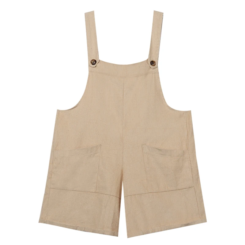 

Harajuku High Waist Corduroy Jumpsuit Women Overalls Street Vintage Loose Pockets Cargo Shorts Korean Fashion Black Girl Rompers