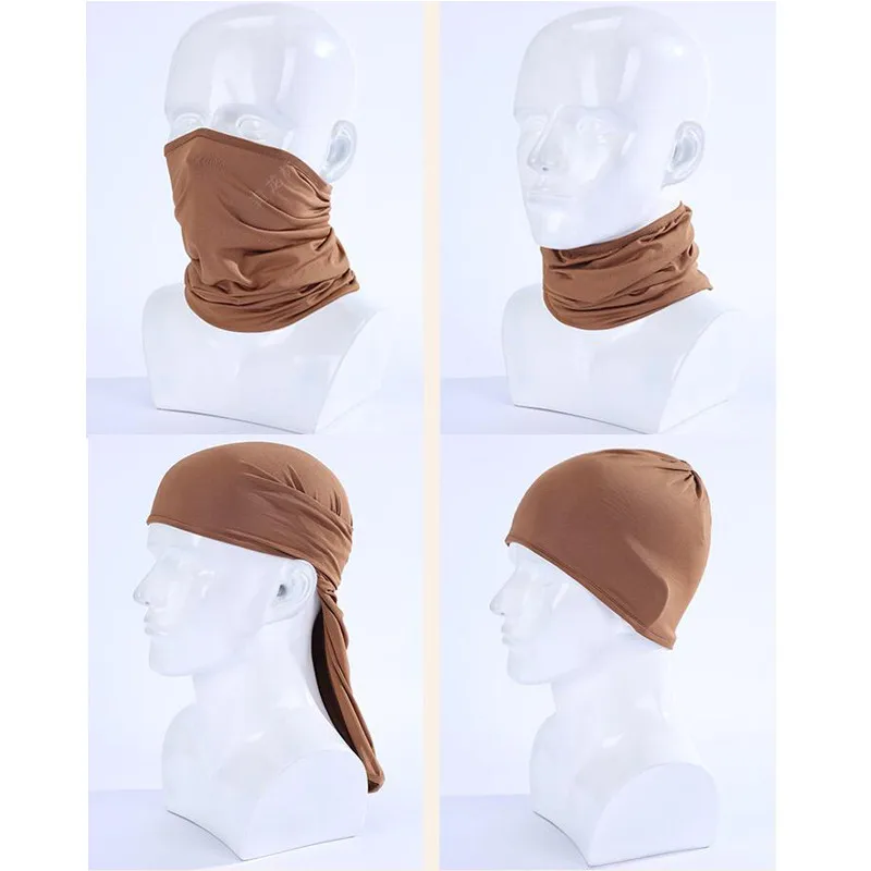 Quick Dry Elastic Lycra Cycling Headband Half Face Mask Bike Bicycle Breathable Balaclava Hunting Hiking Warm Neck Hood Cover