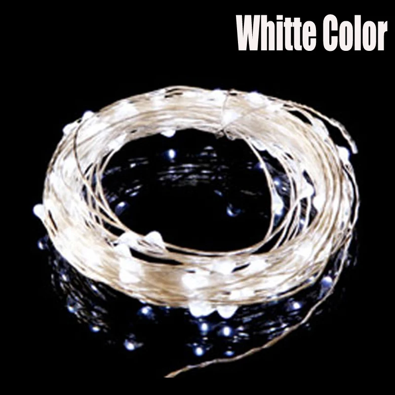 

10M 100leds LED String Light Silver Wire Fairy Lights with 12V 1A Power Adapter Christmas New Year Wedding Decoration Lights