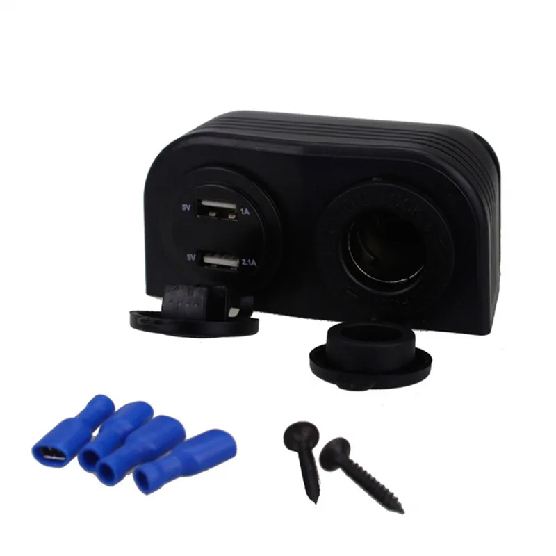 Новый двойной зарядное устройство USB прикуриватель розетка с двумя отверстиями