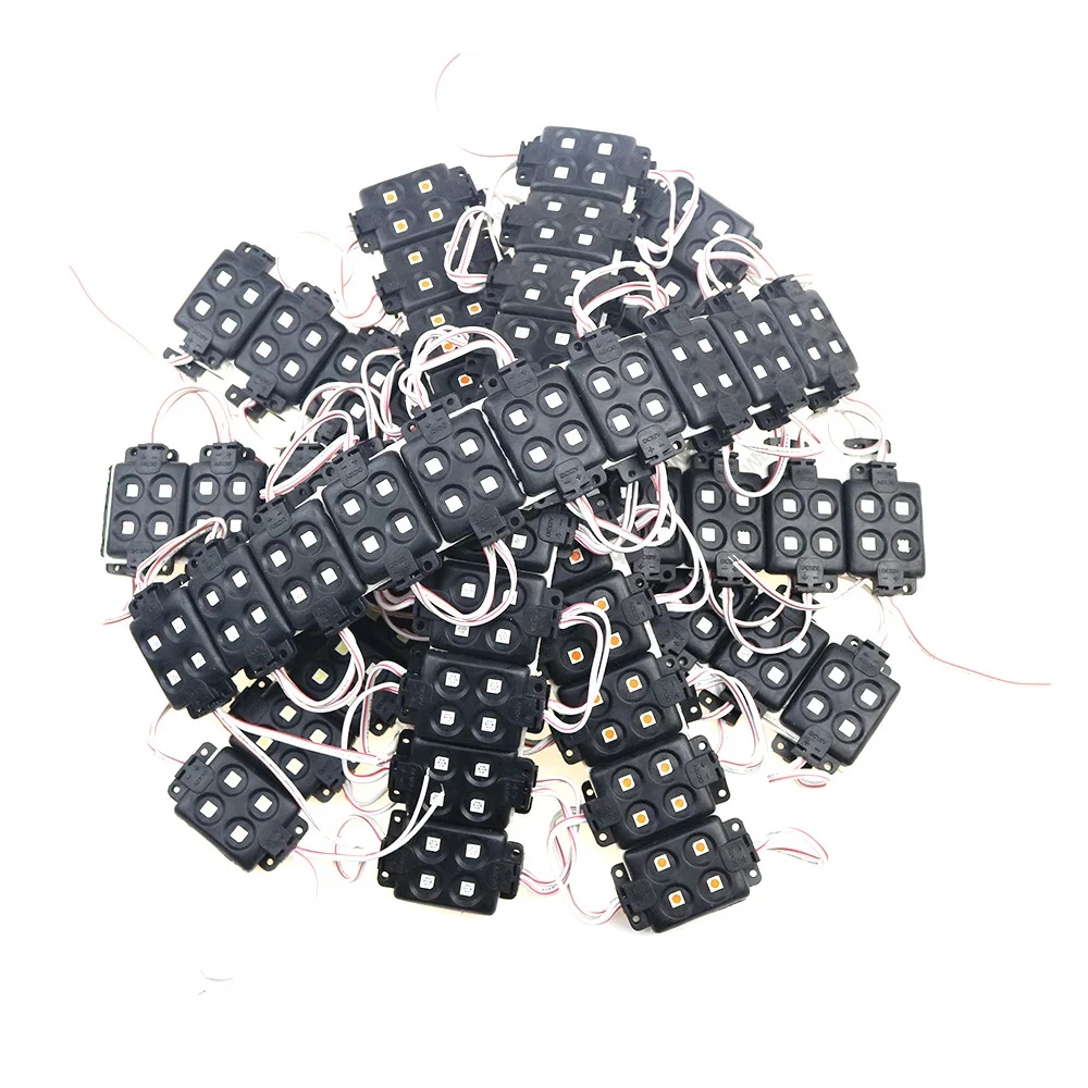 Водонепроницаемый квадратный светодиодный модуль IP65 20 шт./лот 4 светодиода 5050 SMD 12