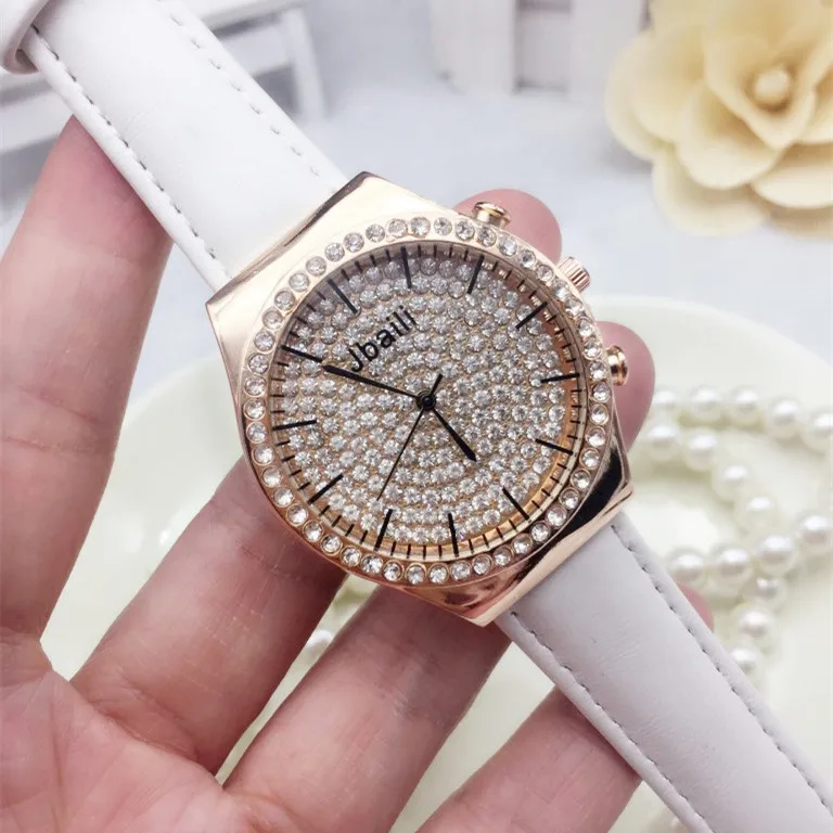 Роскошные модные женские часы кварцевые браслет наручные кожаный ремешок dreaa