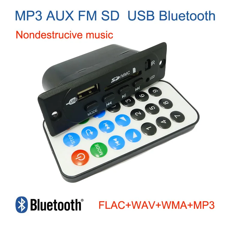 12 В LED Беспроводной Модуль Аудио без потерь FLAC WAV MP3 WMA декодер доска модуль