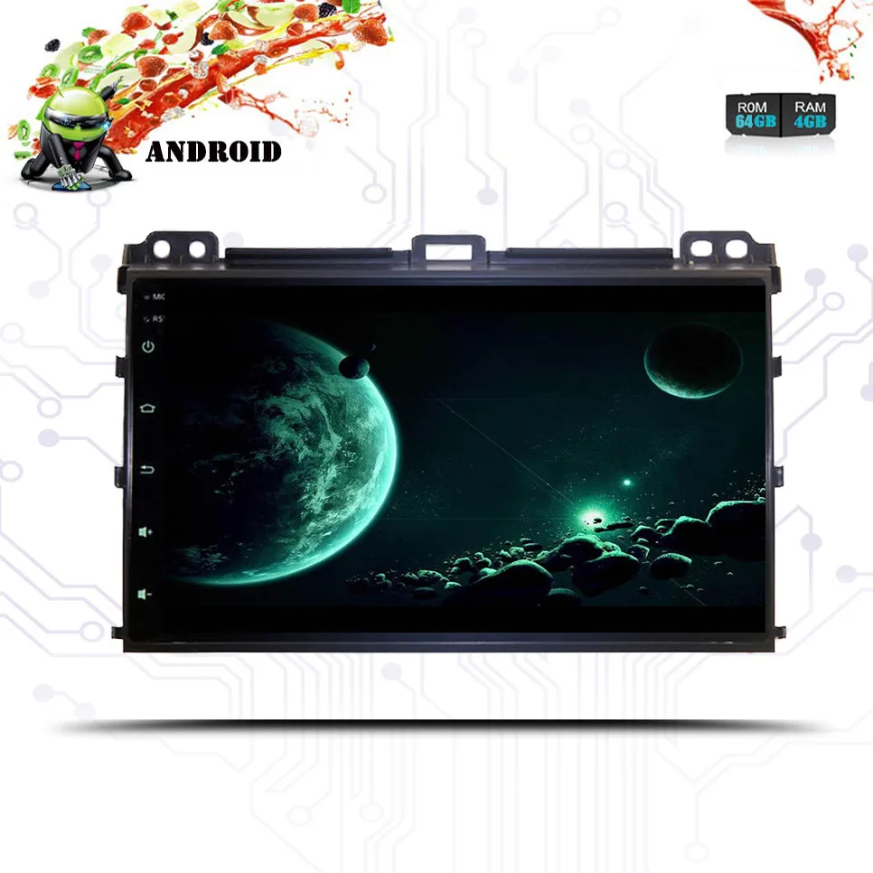 1024*600 HD 9 ''IPS Android 0 4 + 64G Автомобильный Радио dvd музыкальный магнитофон gps монитор