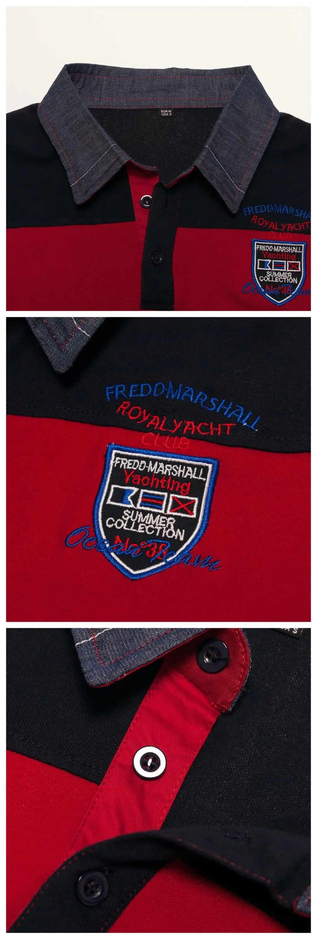 Fredd Marshall брендовая одежда Новая повседневная однотонная мужская рубашка поло с коротким рукавом из хлопка высокого качества Мужская рубашка поло FM031
