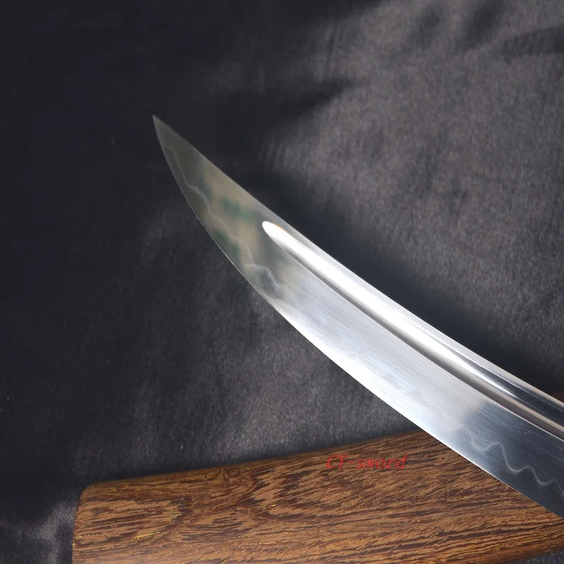 Handmade Clay Tempered T10 Steeljapanese Tanto Sword Carved Blade Hualee Sheath