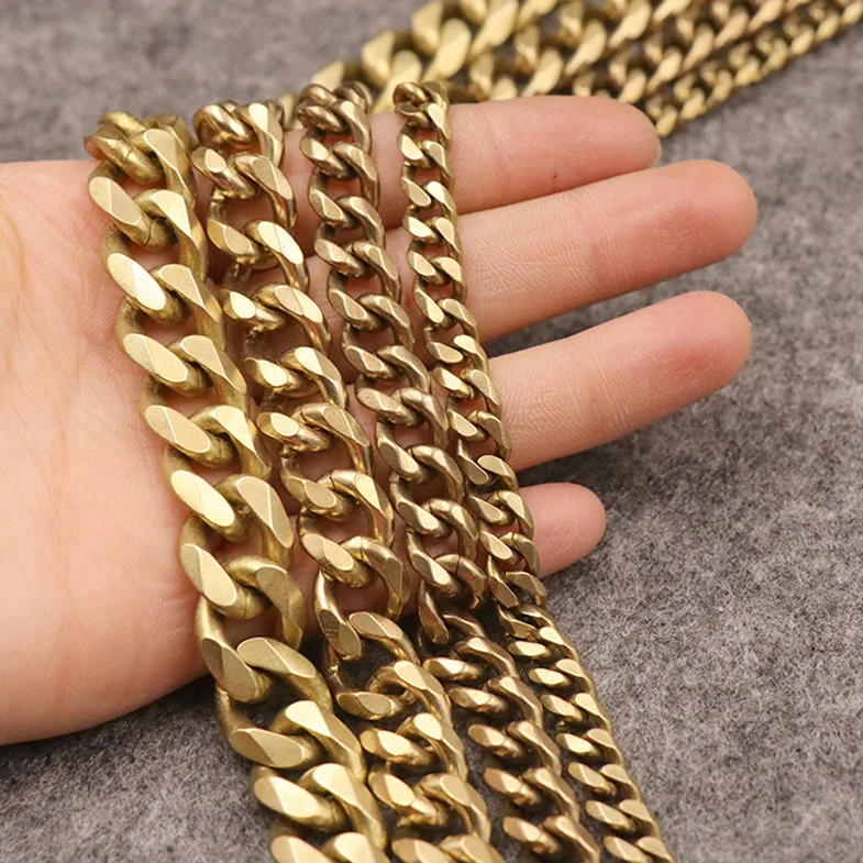 50 см Твердая Сумка с декором из жёлтой меди цепь брюки брелок для ключей на ремень