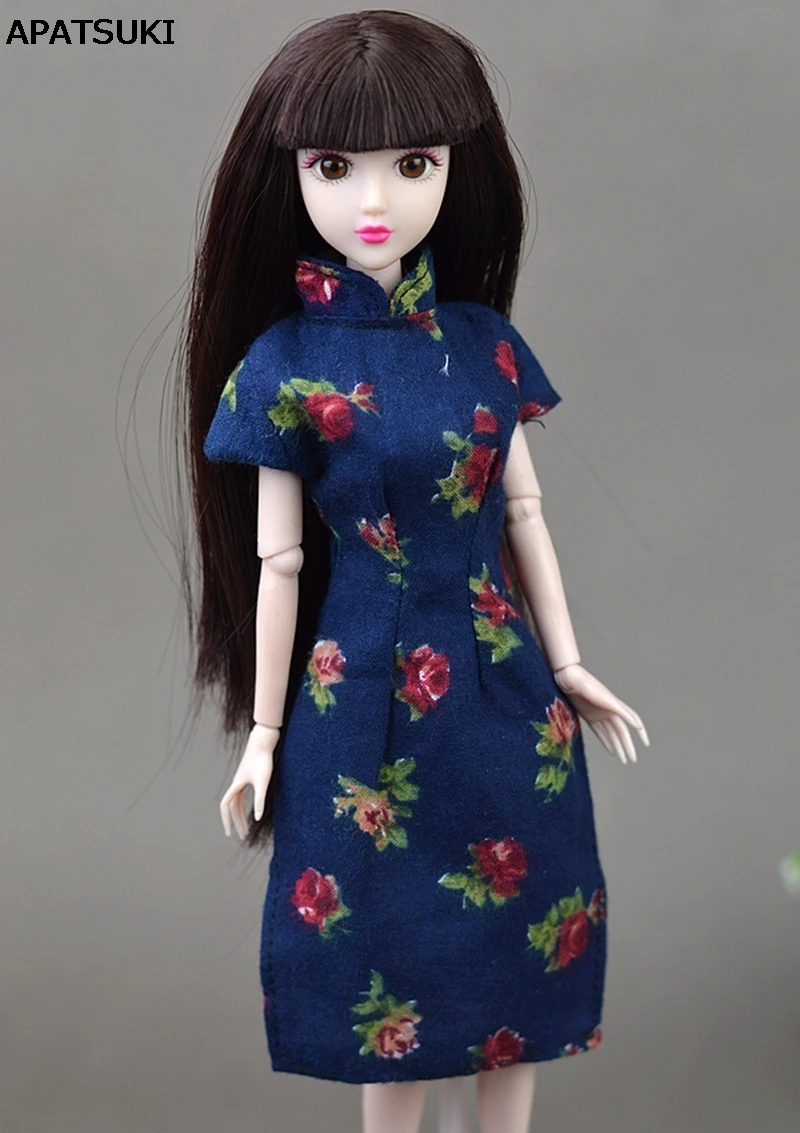 Кукла ручной работы аксессуары платье для Барби Cheongsam китайское традиционное