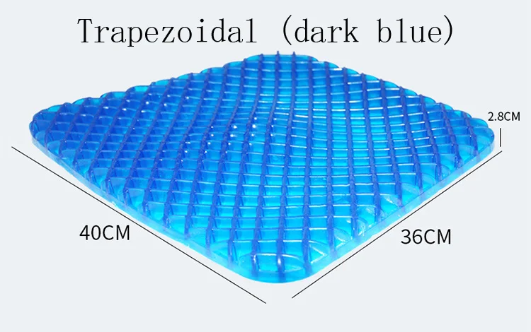 Dark Blue IHAD Гибкая гелевая Подушка с изображением медовых сот дышащая ортопедическая Автомобильная подушка для дивана шейки матки забота о здоровье Обезболивание TPR подушка - Цвет: Dark Blue