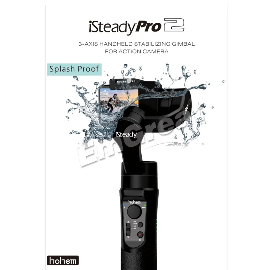 Hohem iSteady Pro 2 3-осевой ручной подвесной защита от брызг, а также с сумочкой для DJI Osmo Экшн камера Gopro Hero 7/6/5/4 SJCAM YI экшн-камер