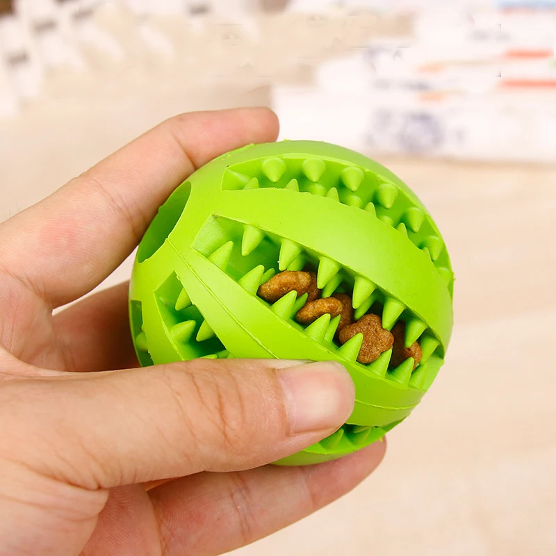 Резиновый собачий Кот Игрушка Мяч для жевания держатель чистки зубов мяч еды