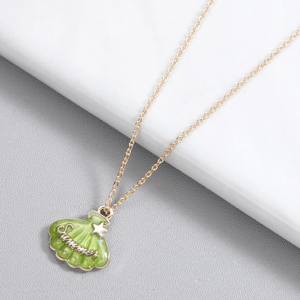 Ожерелье чокер Chereda Женское зеленый лето кулон на пляж|Ожерелья с подвеской| |