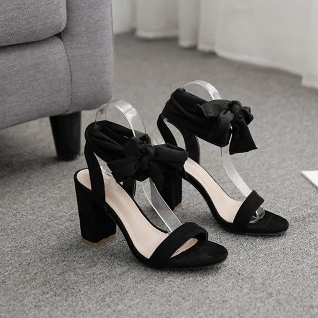 

Dilalula Sexy Leopard Sandals Women Lace Up Cross-tie Summer Sandals Mixed Colors High Heel Sandals Women Thick Heel Shoes Women