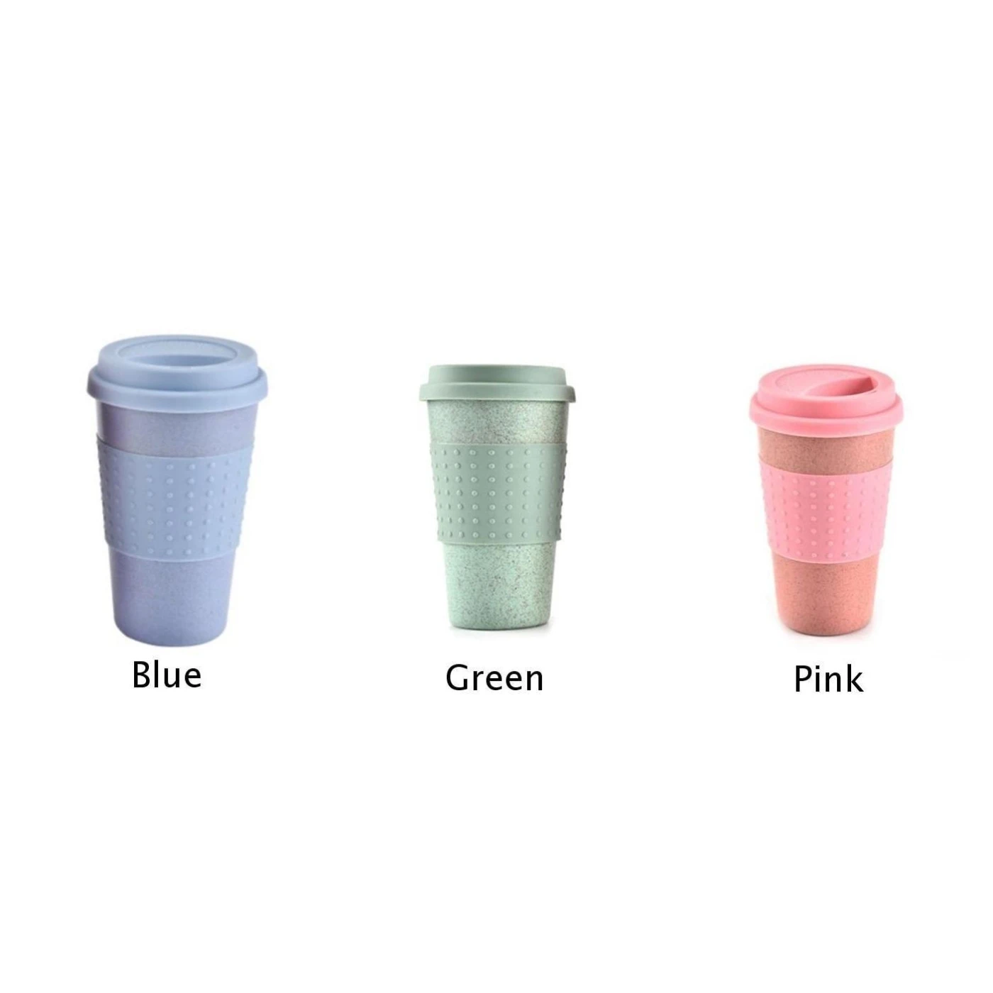 Силиконовая крышка портативная чашка креативная Экологичная Пшеничная солома