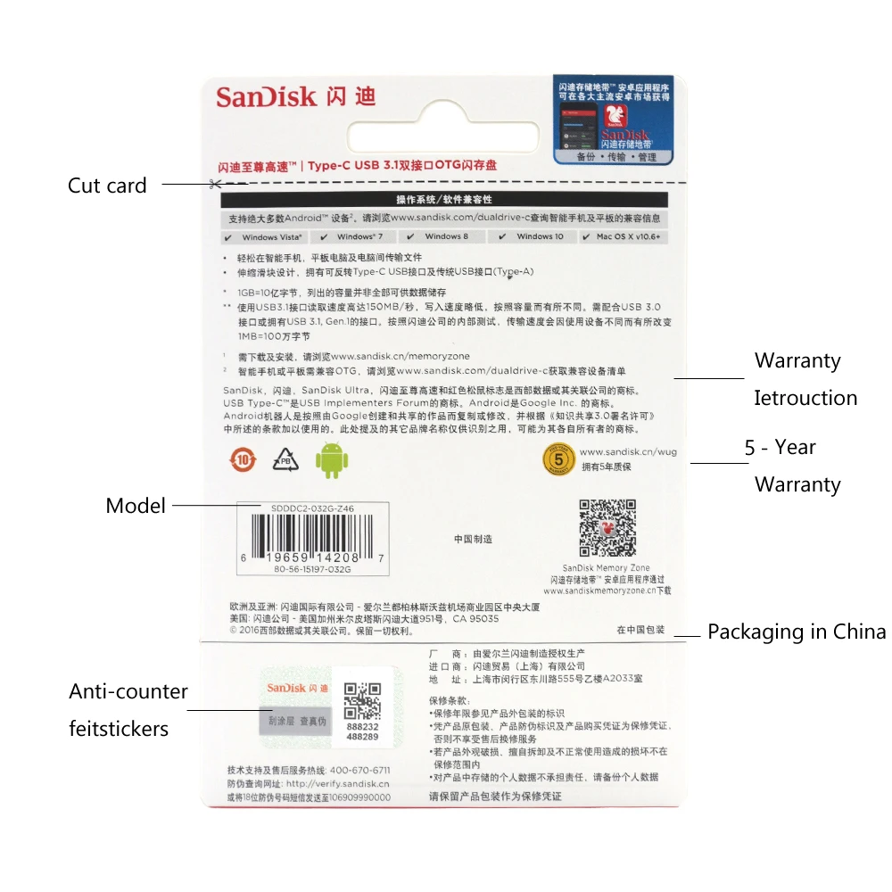 Флеш накопитель Sandisk 128 ГБ 256 SDDDC2 экстремально высокая скорость 150 Мб/с Type C USB3.1