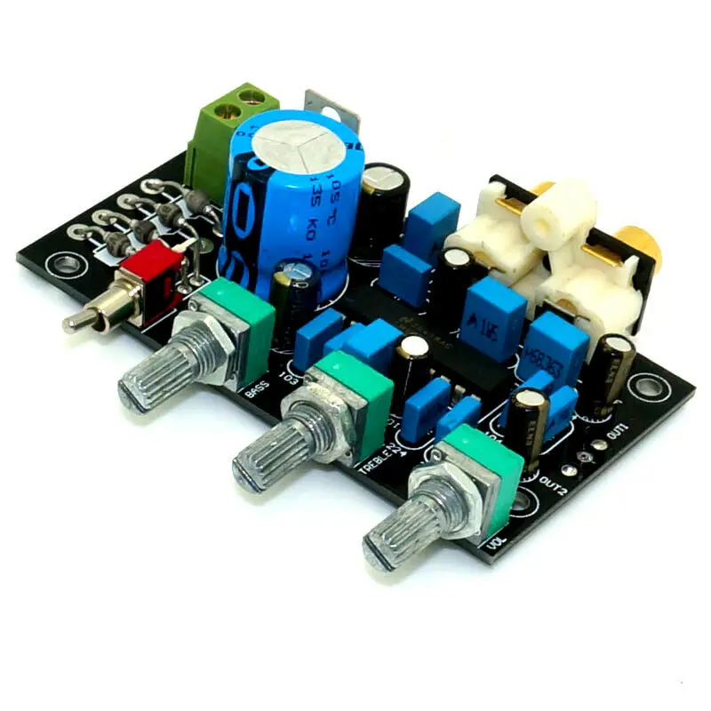 

Assembled LM1036 Tone Treble Bass Adjustment Preamplifier Preamp Board