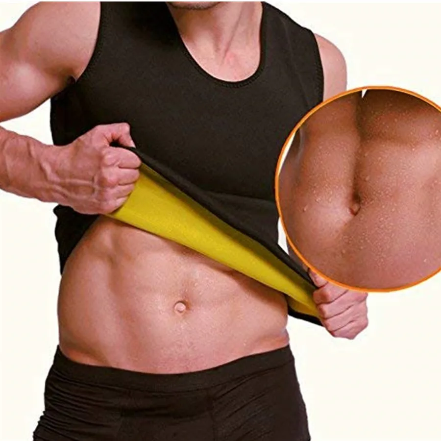 Мужская рубашка для похудения термо неопреновый корсет талии сауны шейпер тела