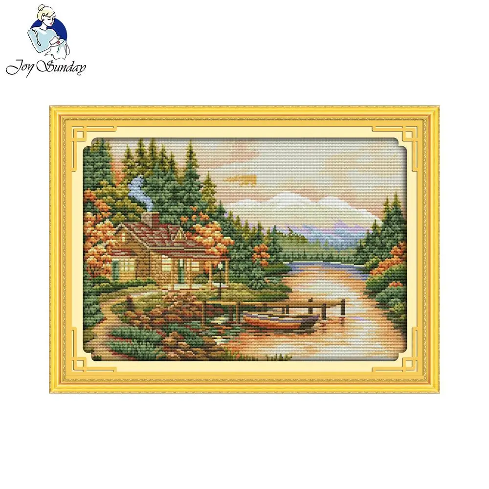 Набор для вышивки крестиком Joy Sunday Sunset 11CT 14CT | Дом и сад