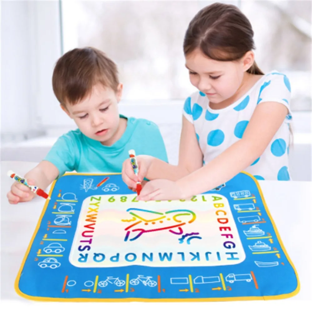 Волшебная вода рисунок ткань материал с каракули живопись ручка акварель коврик