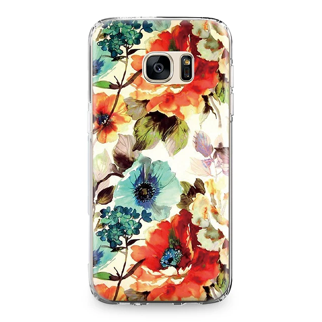 Единорог в форме листьев и цветка чехол с пандой для samsung Galaxy S4 S5 S6 S7 край S8 S9 S10 Plus Note 4 5 8 9 Силиконовый Футляр для телефона