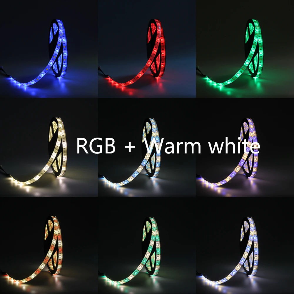 5 м Светодиодная лента 5050, 60 светодиодный s/M, DC 12 В Светодиодная лента 5050 RGB, RGBW, RGBWW Одноцветный шкаф СВЕТОДИОДНЫЙ свет Гибкая полоса