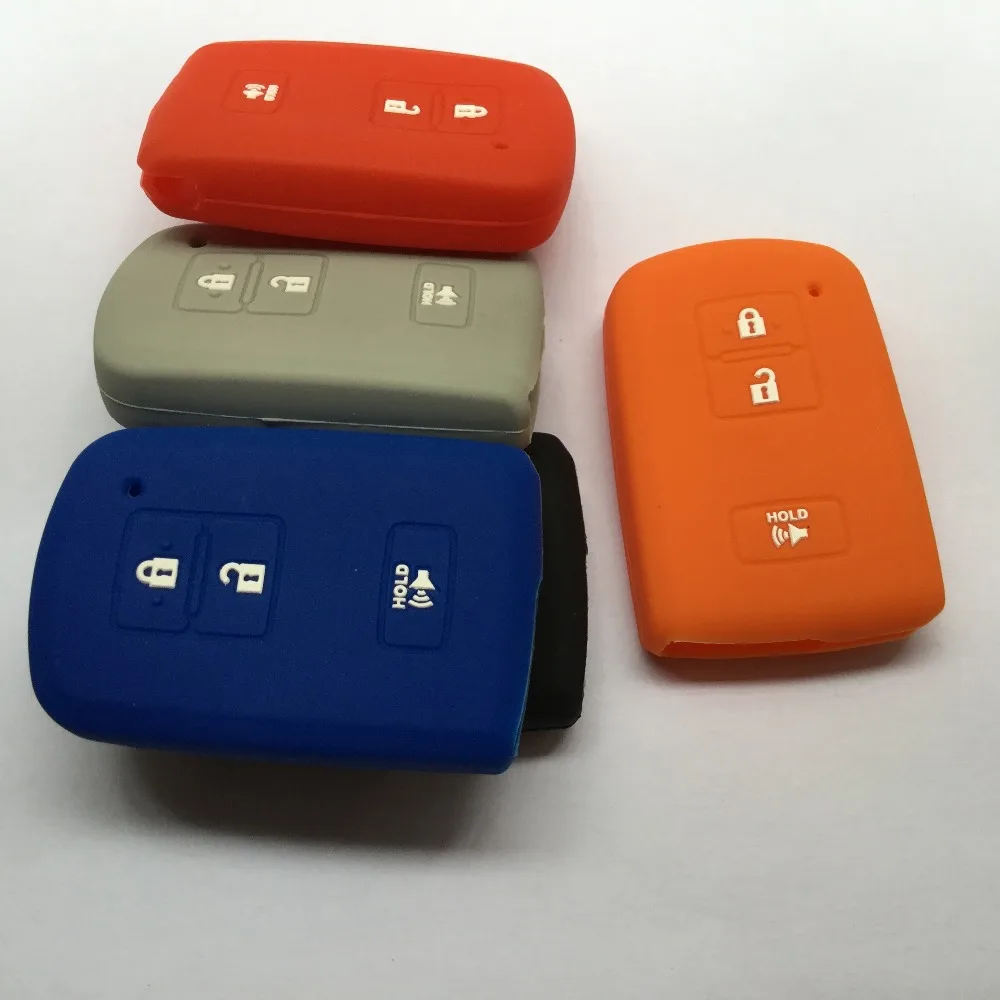 Силиконовый смарт-брелок для ключей с 3 кнопками чехол-держатель Toyota Land Cruiser Tacoma