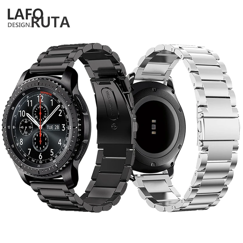 Laforuta 22 мм 20 металлический браслет для Samsung Gear S3 Frontier Classic Galaxy Watch 46 Женский/мужской