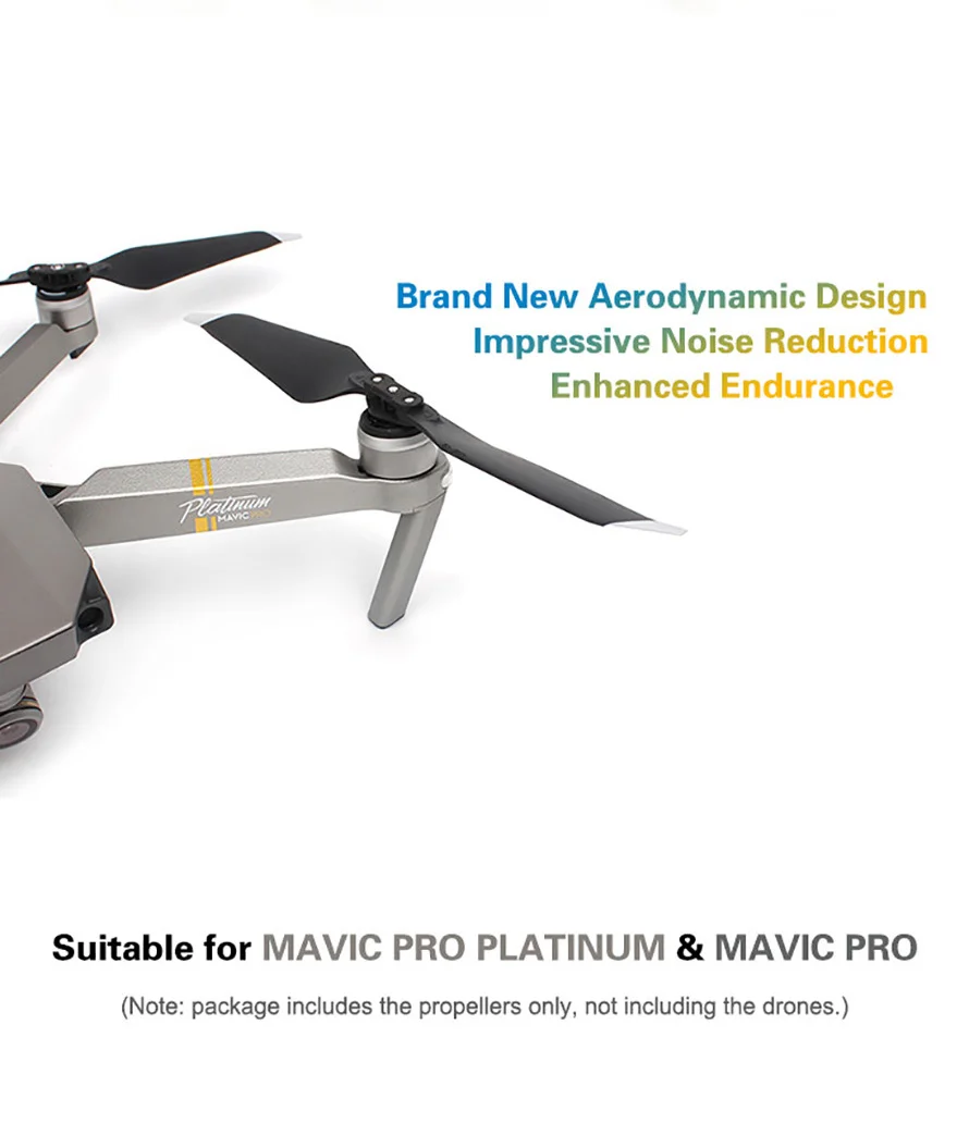 4 пары пропеллеров для DJI Mavic Pro Platinum 8331 малошумные быстросъемные пропеллеры золотого и серебристого цвета для DJI Mavic Pro Аксессуары