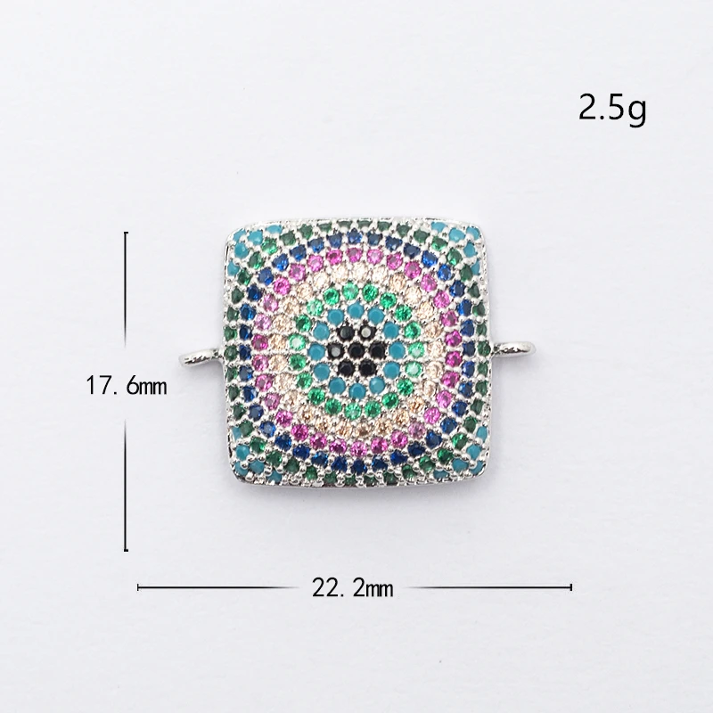 Роскошные микро проложить CZ Кристалл циркония бренд площадь сглаза ювелирных