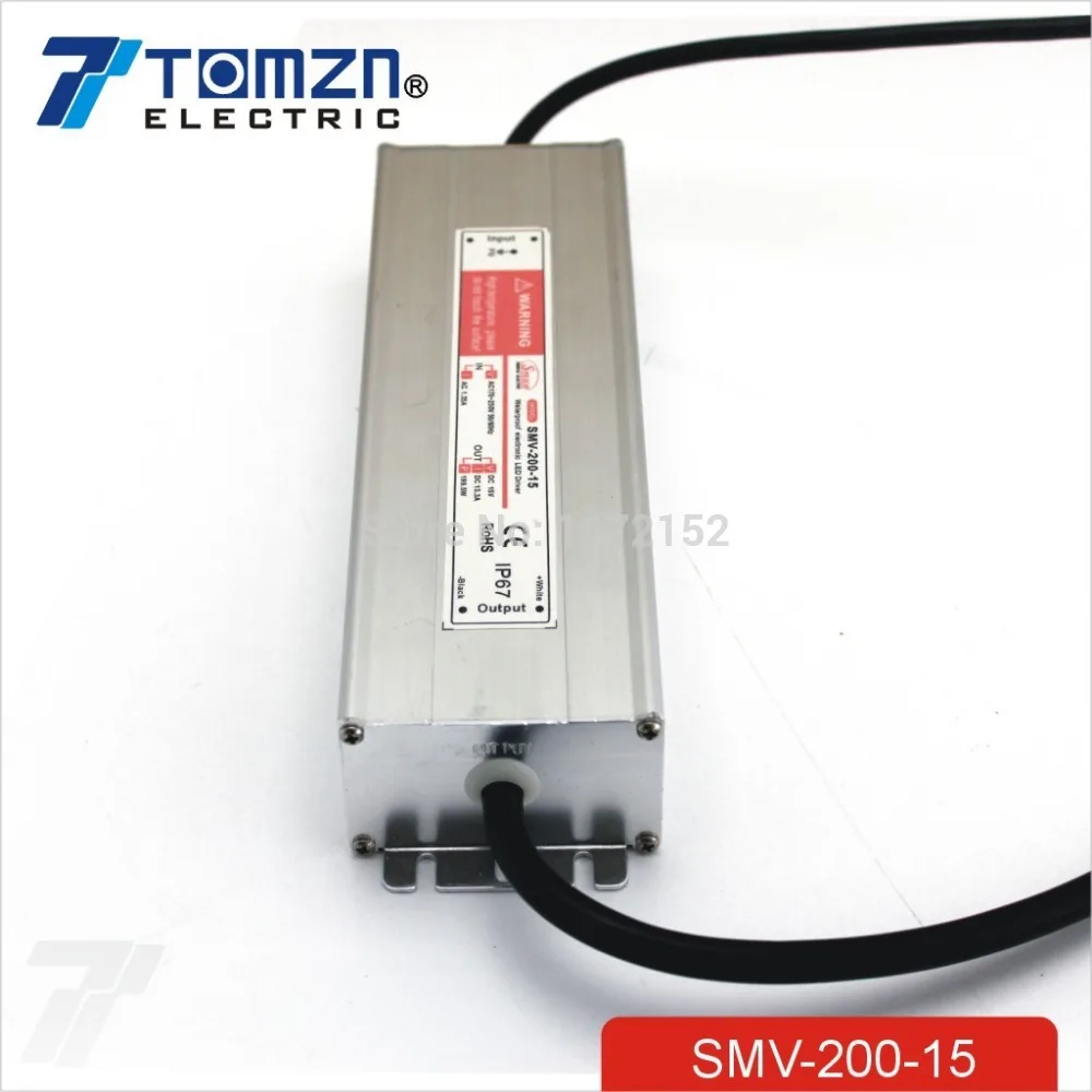 

200W 15V 13.3A Waterproof outdoor Single Output Switching power supply for LED