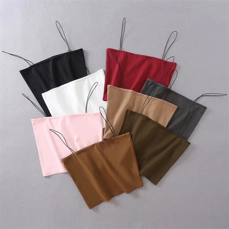 Женский укороченный топ бандо базовый топ|Топы| |