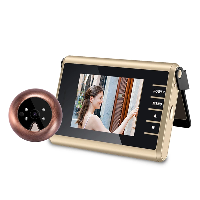 Новый D12 легко DIY 3.0 &quotЖК дисплей цифровой Беспроводной дверной глазок Камера 1.0