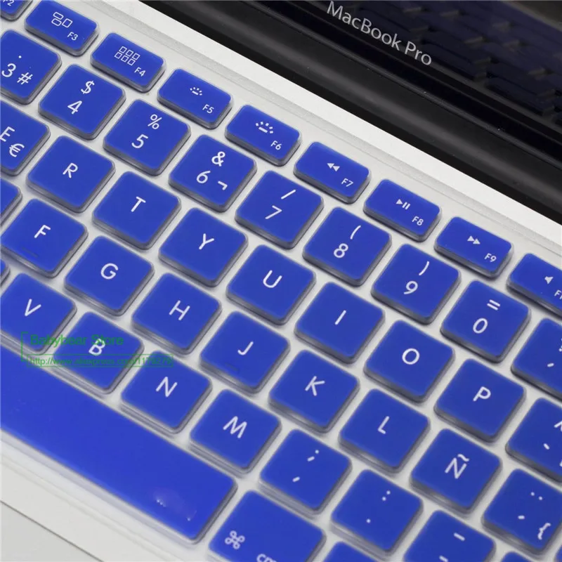 Новинка Силиконовая испанская клавиатура чехол для Macbook Air Pro 13 15 17 протектор для Mac book клавиатура испанская Испания ЕС