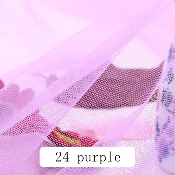 24 purple Модная фатиновая юбка-пачка, Мягкая сетчатая ткань, марля, 1 метр* 160 см, для одежды/занавесок/москитной сетки/для шитья/рукоделия/домашнего текстиля 01 - Цвет: 24 purple