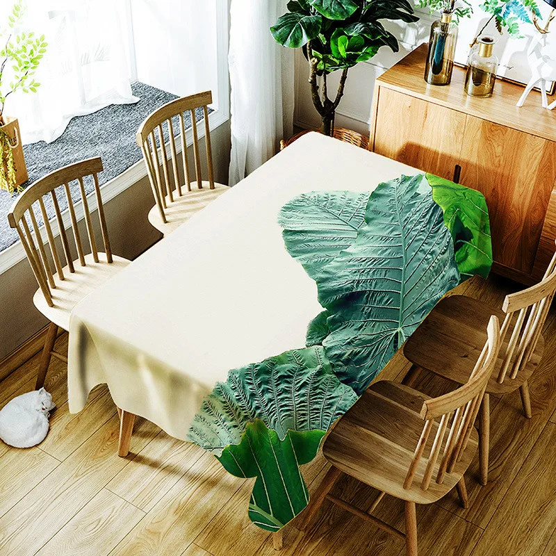 3d скатерть с банановым листом и КАКТУСОМ креативный зеленый рисунок растений