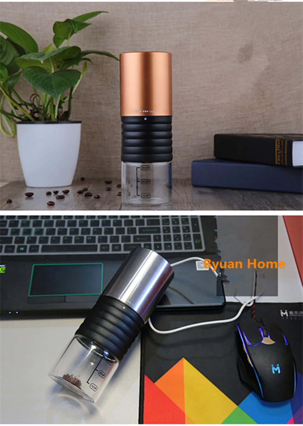 1 шт. YHFA15 Nes usb зарядка кофемолка со стальным шлифовальным сердечником кофемолка