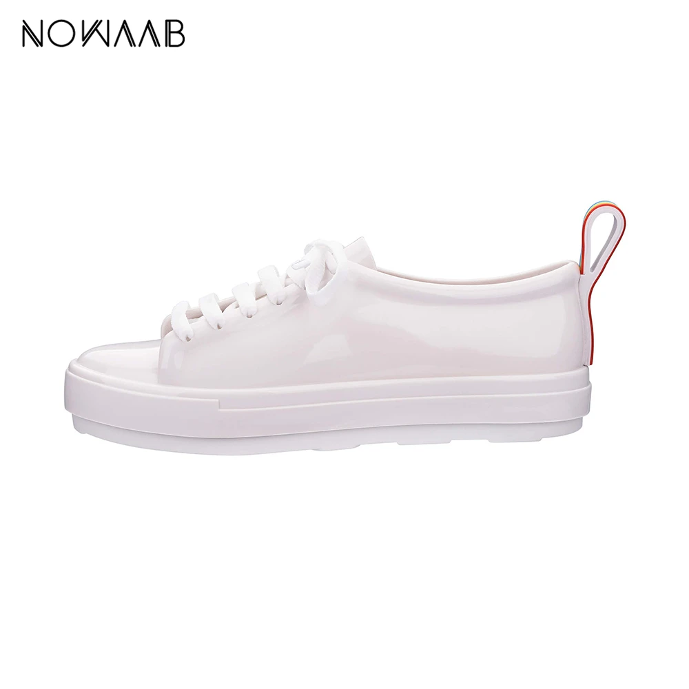 Melissa Be Rainbow/ новые женские сандалии на плоской подошве, брендовая обувь melissa для женщин, прозрачные сандалии, женская прозрачная обувь с шнурками