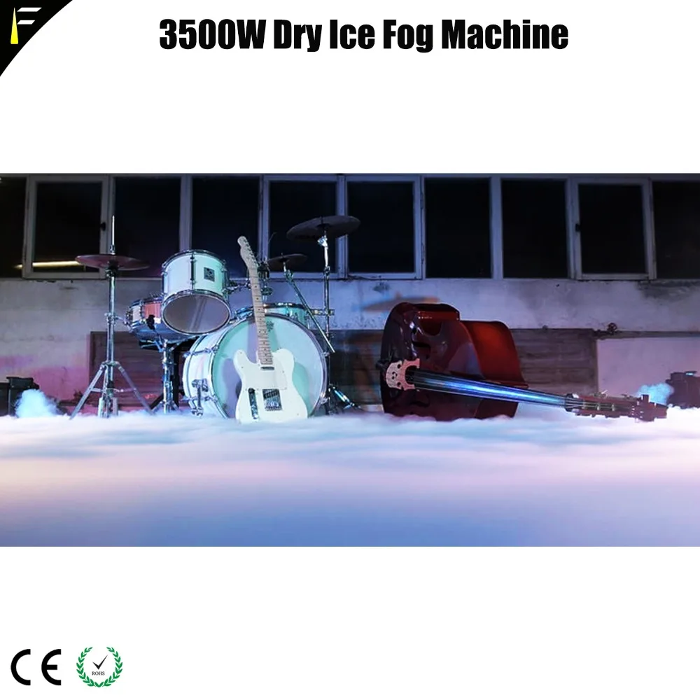 Компактный 3500 Вт мини сухой лед низкий туман дымовая машина наземный Fogger твердого углекислого газа эмиссионная машина для выполнения пленки свадьбы