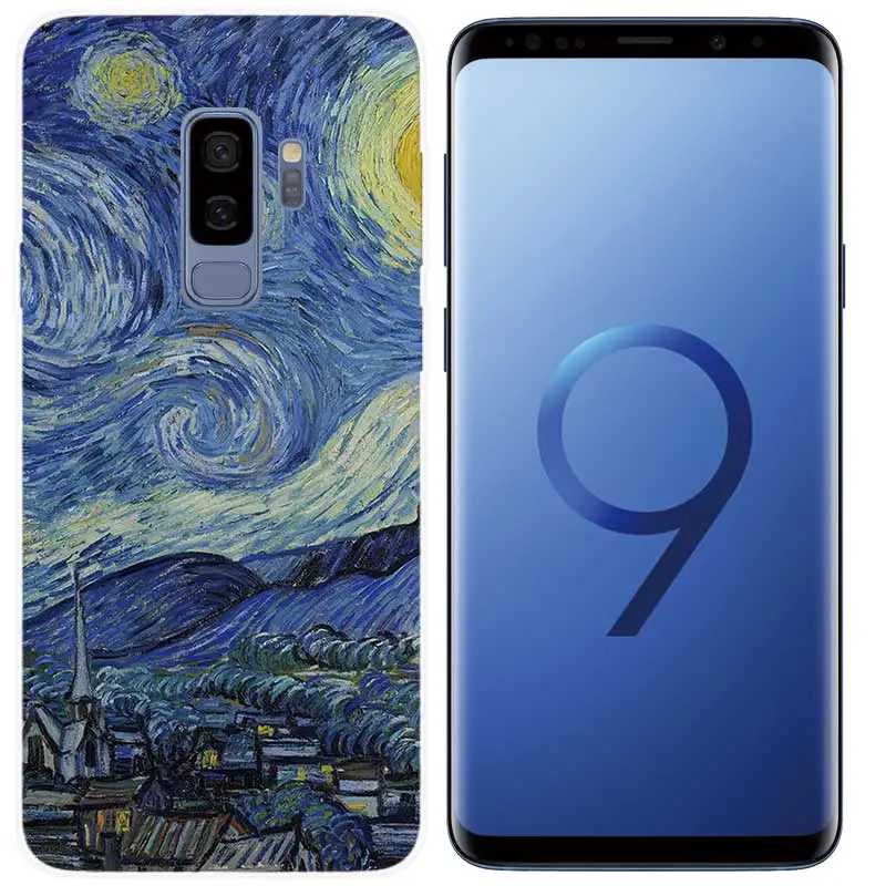 Винсента Ван Гог звездное небо картина маслом чехол для samsung Galaxy M10 M20 M30 A10 A30 A50 S10 5G S8 S9 плюс S10e силиконовый чехол для мобильного телефона - Цвет: NO.3