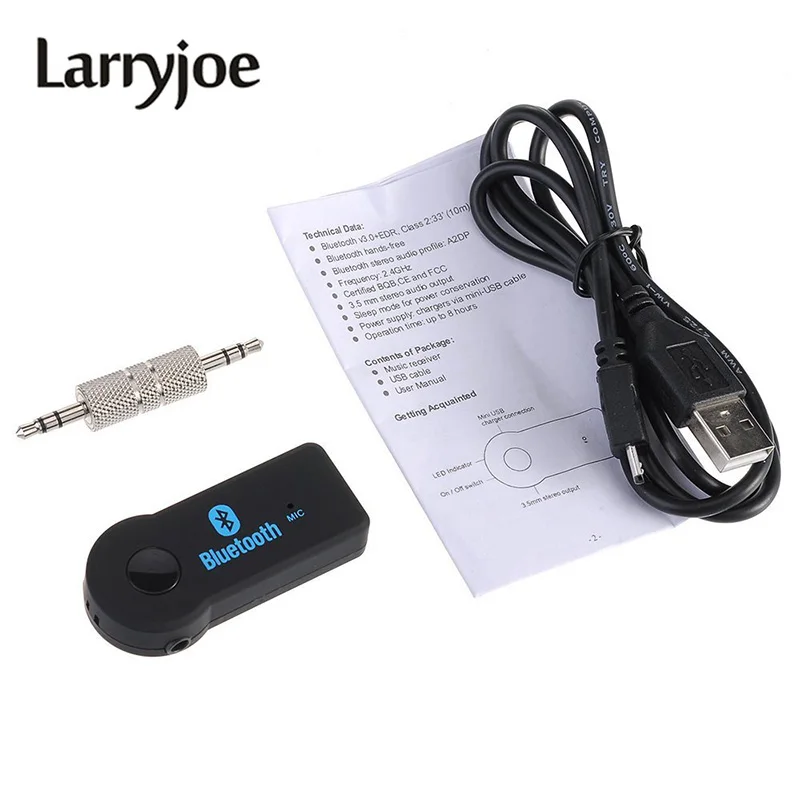 Беспроводной Bluetooth приемник Larryjoe адаптер для наушников и динамиков аудио стерео