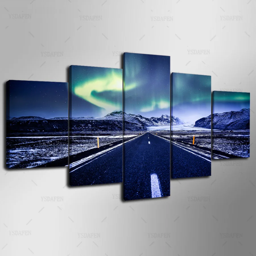 HD Printed Painting Canvas Printing Aurora painting Room decor print poster picture canvas Framed Art HG-069 | Дом и сад