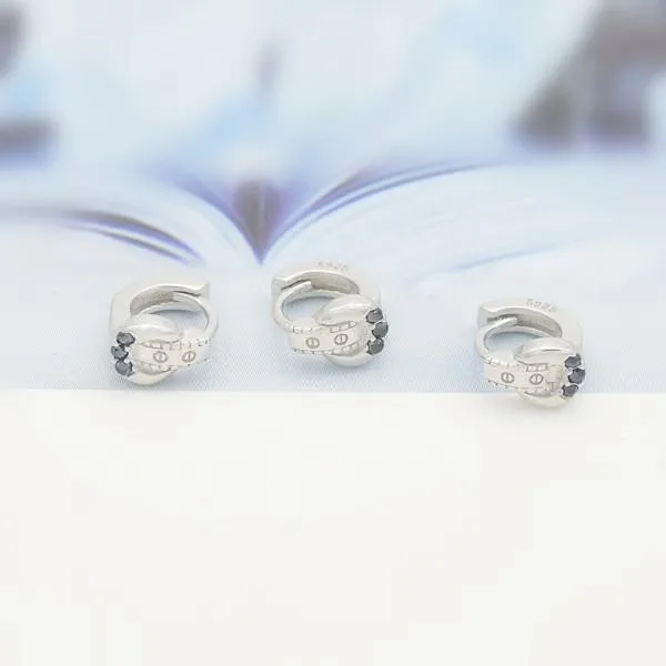 Кольцо с костями для ушей 5 мм из серебра 925 пробы|diameter|ear buckleear rings silver |