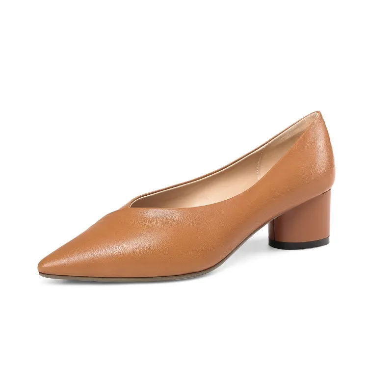 Женские туфли лодочки из овечьей кожи с острым носком|Женские туфли| |