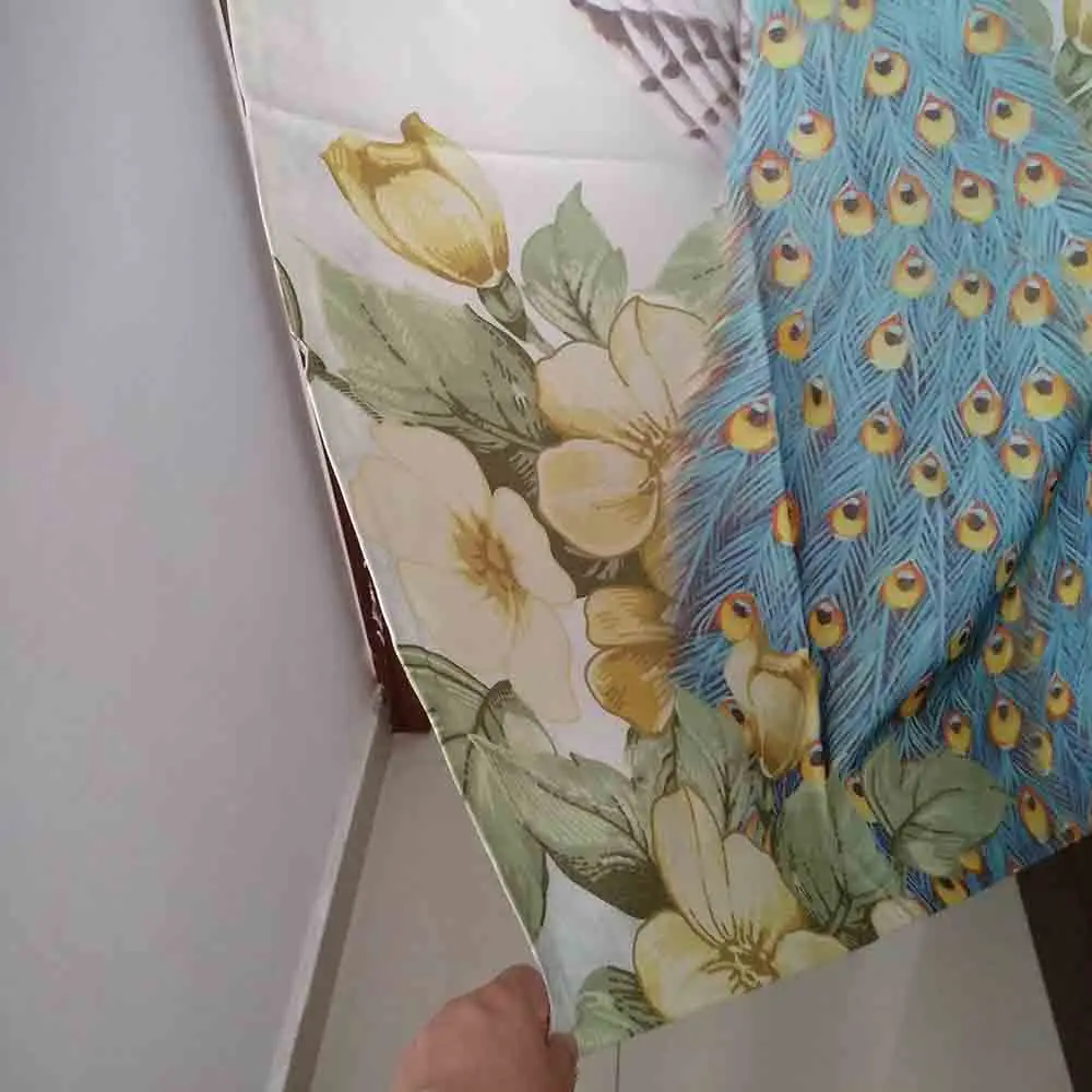 Дверные занавески Fyjafon полутрубчатые для кухни гостиной плотные с принтом