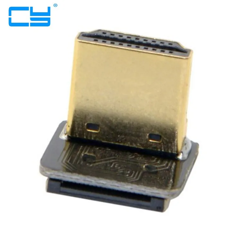 FPV 90 градусов вверх под углом HDMI совместимый тип A Штекерный разъем для HDTV