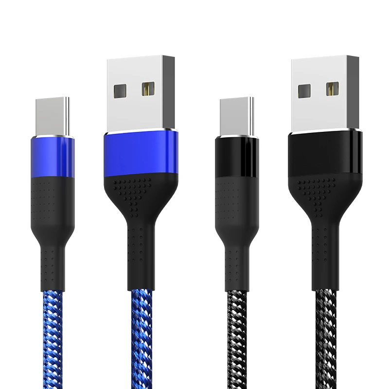 Реверсивный кабель USB A Micro 5V2. 4A шнур для быстрой зарядки и передачи данных для samsung Xiaomi Android Phone Плетеный линейный кабель