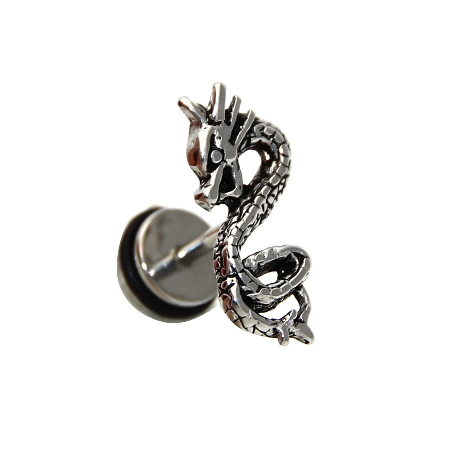 Серьги-гвоздики из нержавеющей стали для пирсинга козелка уха дракона 2 шт. |
